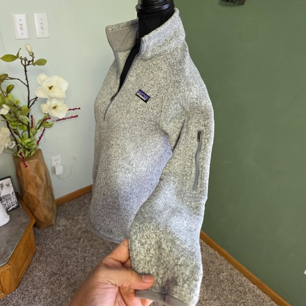 Patagonia Women’s Better Sweater Quarter Zip Fleece Birch White Small